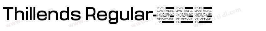 Thillends Regular字体转换